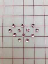Rhinestones - 10mm Czech "Bright-Cut" Light Pink Rivoli (Round) Per Dozen Sew-On